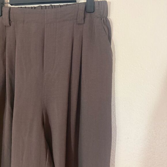 HALARA women’s Chocolate Wide-Leg cloth Pants M - Picture 2 of 4